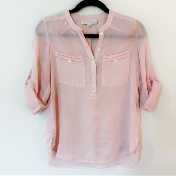 pale pink chiffon top